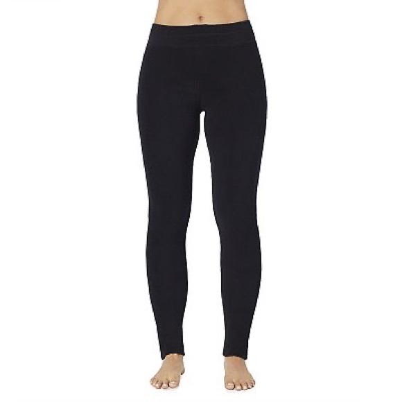 Cuddl Duds Pants - Cuddl Duds® Fleecewear with Stretch Leggings black Size L